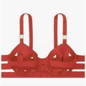 Vs strappy balconet bra red unlined